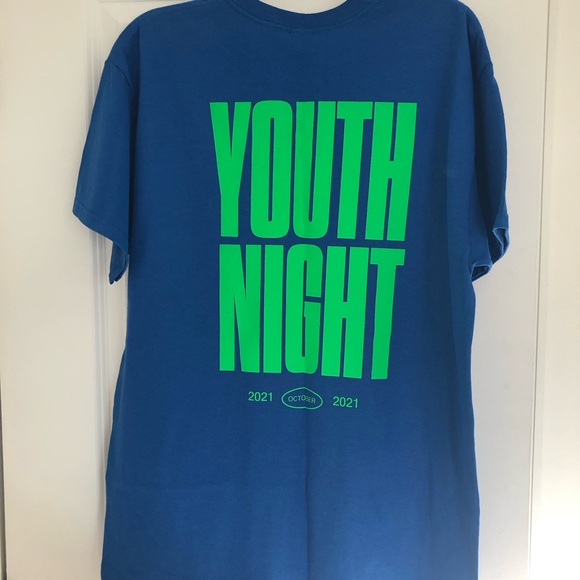 Gildan Youth Night Bright Blue Tee - Picture 3 of 5